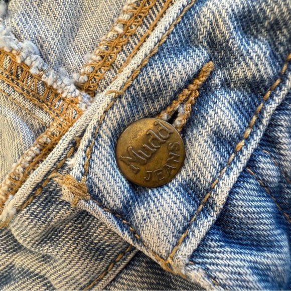 Vintage 90s Y2K Mudd Women’s Jeans Size 11 Light Wash Flare Casual Lace Detail - Picture 7 of 16